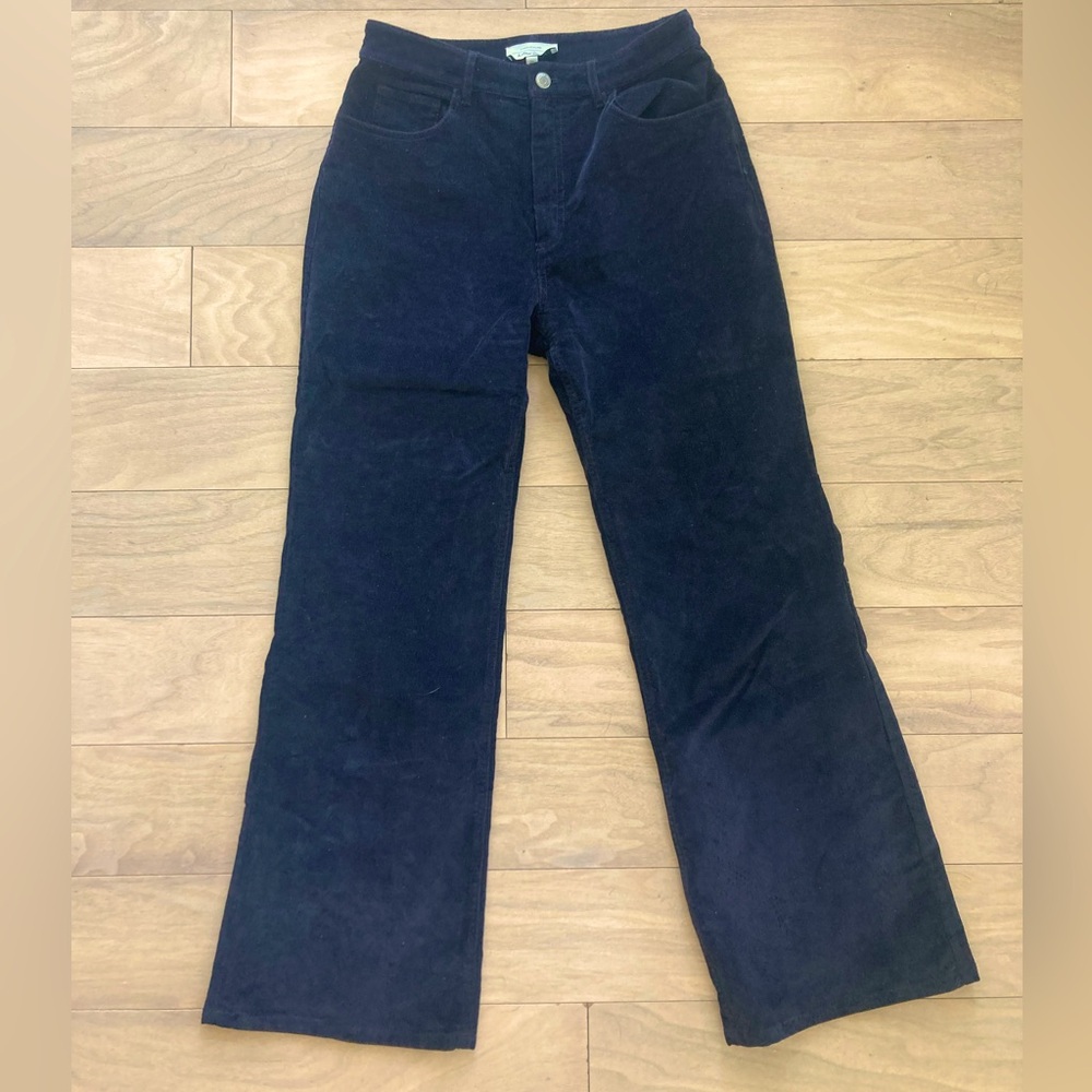 & Other Stories corduroy wide leg pants in navy
